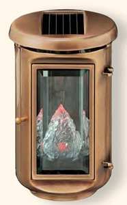 Lampada Da Tomba Con Croce D'argento Blue Night